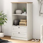 Vidaxl bibliothque vigo blanc 60x35x1145 cm bois massif de pin 353185
