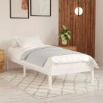 Vidaxl cadre de lit blanc bois massif 90x190 cm simple 809983 Vidaxl cadre de lit blanc bois massif 90x190 cm simple 809983