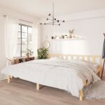 Vidaxl cadre de lit bois de pin massif 200x200 cm Vidaxl cadre de lit bois de pin massif 200x200 cm