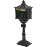 Vidaxl bote aux lettres sur pied aluminium vintage antirouille vert