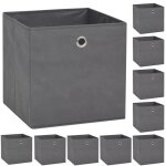 Bo�te de rangement - vidaxl - 10 pcs - tissu non - tiss� - 32x32x32 cm - gris