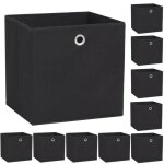 Bo�te de rangement - vidaxl - 10 pcs - tissu non - tiss� - 32x32x32 cm - noir