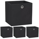 Bo�te de rangement - vidaxl - 4 pcs - tissu non - tiss� - 32 x 32 x 32 cm - noir