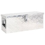 Vidaxl bo�te de rangement argent� 60x235x23 cm aluminium 152248