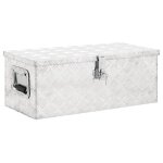 Vidaxl bo�te de rangement argent� 70x31x27 cm aluminium 152250