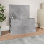 Vidaxl bo�te de rangement gris b�ton 50x30x28 cm bois ding�nierie 816500