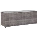 Vidaxl boîte de rangement de jardin coffre de rangement banc de stockage patio terrasse extérieur gris ... Vidaxl boîte de rangement de jardin coffre de rangement banc de stockage patio terrasse extérieur gris ...
