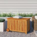 Vidaxl boîte de rangement de jardin avec roues 90x50x58 cm bois acacia mobilier de jardin mobilier de ... Vidaxl boîte de rangement de jardin avec roues 90x50x58 cm bois acacia mobilier de jardin mobilier de ...