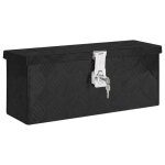 Vidaxl bo�te de rangement noir 50x15x205 cm aluminium 152247