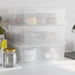 Vidaxl botes de rangement en plastique 3 pcs 10 l empilables 154987