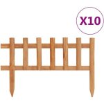 Vidaxl bordure de jardin 10 pcs bois de sapin 44 m
