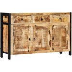 Vidaxl buffet 120x35x76 cm bois de manguier massif