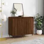 Vidaxl buffets 2 pcs chêne marron 40x35x70 cm bois dingénierie 831051 Vidaxl buffets 2 pcs chêne marron 40x35x70 cm bois dingénierie 831051