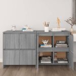 3098095 vidaxl buffets 2 pcs sonoma gris 70x41x75 cm aggloméré 3098095 vidaxl buffets 2 pcs sonoma gris 70x41x75 cm aggloméré