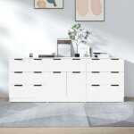Vidaxl buffets 3 pcs blanc bois ding�nierie 3115796