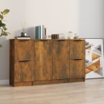 Vidaxl buffets 3 pcs armoires lat�rale avec rangement meubles de salle de s�jour salon int�rieur moderne ...