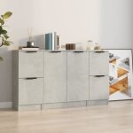Vidaxl buffets 3 pcs armoires lat�rales avec rangement meubles de salon salle de s�jour int�rieur moderne ...