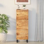 Vidaxl buffet avec 3 portes 40x33x110 cm bois massif manguier et fer 352929