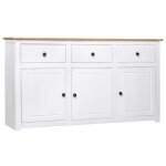 Vidaxl buffet blanc 135x40x80 cm pin solide gamme panama 282705 Vidaxl buffet blanc 135x40x80 cm pin solide gamme panama 282705