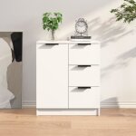 Vidaxl buffet blanc 60x30x70 cm bois ding�nierie 811079