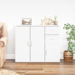 Vidaxl buffet blanc 91x295x75 cm bois dingénierie 823269 Vidaxl buffet blanc 91x295x75 cm bois dingénierie 823269