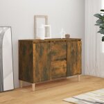 Vidaxl buffet ch�ne fum� 101x35x70 cm bois ding�nierie 815162