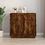 Vidaxl buffet ch�ne fum� 80x34x75 cm bois ding�nierie 819889