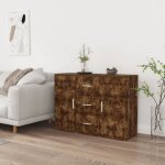 Vidaxl buffet chne fum 91x295x65 cm bois dingnierie 823347