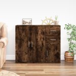 Vidaxl buffet chne fum 91x295x75 cm bois dingnierie 823274