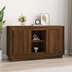 Vidaxl buffet chne marron 102x35x60 cm bois dingnierie 831884