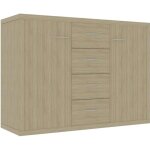 Vidaxl buffet chne sonoma 88x30x65 cm agglomr