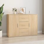 Vidaxl buffet ch�ne sonoma 91x295x65 cm bois ding�nierie 823345