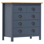 Vidaxl buffet hill gris 79x40x80 cm bois de pin solide 288917