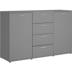 Vidaxl buffet gris 120x355x75 cm aggloméré Vidaxl buffet gris 120x355x75 cm aggloméré