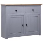 Vidaxl buffet gris 93x40x80 cm pin solide assortiment panama 282698