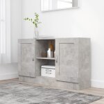 Vidaxl buffet gris b�ton 120x305x70 cm agglom�r�