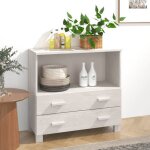 Vidaxl buffet hamar blanc 85x35x80 cm bois massif de pin 340497