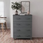 Vidaxl buffet hamar gris fonc� 79x40x1035 cm bois massif de pin 340426