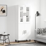 Vidaxl buffet haut blanc 695x34x180 cm bois ding�nierie 3198233