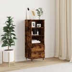 Vidaxl buffet haut ch�ne fum� 40x36x110 cm bois ding�nierie 831505