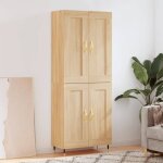 Vidaxl buffet haut ch�ne sonoma 695x34x180 cm bois ding�nierie 3199668