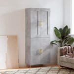 Vidaxl buffet haut gris béton 695x34x180 cm bois dingénierie 3199549 Vidaxl buffet haut gris béton 695x34x180 cm bois dingénierie 3199549