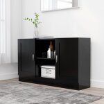 Vidaxl buffet noir 120x305x70 cm aggloméré Vidaxl buffet noir 120x305x70 cm aggloméré