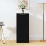 Vidaxl buffet noir 30x30x70 cm bois dingnierie 811117