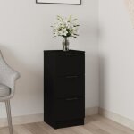 Vidaxl buffet noir 30x30x70 cm bois dingnierie 811153