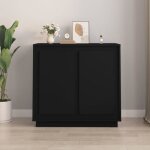 Vidaxl buffet noir 80x34x75 cm bois dingnierie 819885