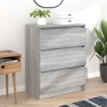 Vidaxl buffet sonoma gris 60x35x76 cm bois ding�nierie 815511