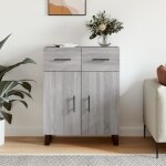 Vidaxl buffet sonoma gris 695x34x90 cm bois ding�nierie 828010