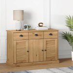 Vidaxl buffet avec tiroirs vigo 113x40x75 cm bois massif de pin 353190