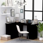 Vidaxl bureau dangle noir 145x100x76 cm aggloméré Vidaxl bureau dangle noir 145x100x76 cm aggloméré